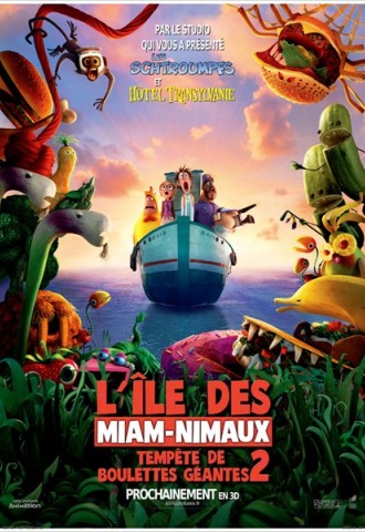 L'île des Miam-Nimaux : Tempête de boulettes géantes 2 - Affiche