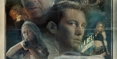 Affiche rétro pour le film SF Looper
